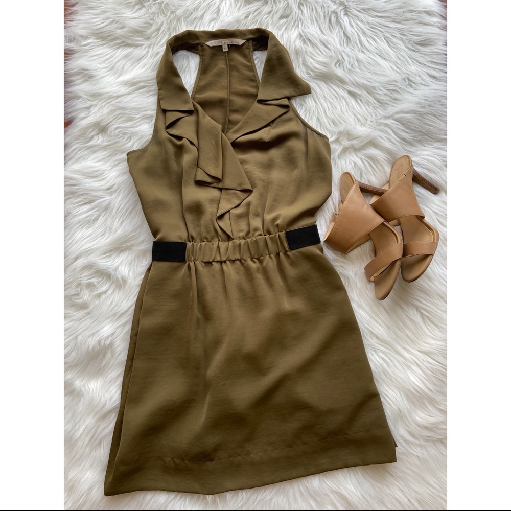 Rachel Roy hunter Green ruffle Racerback dress